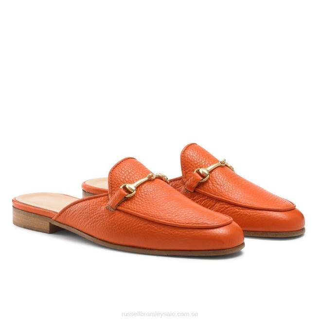 kvinnor orange Russell And Bromley loafermule rygglös loafer T4XZ237
