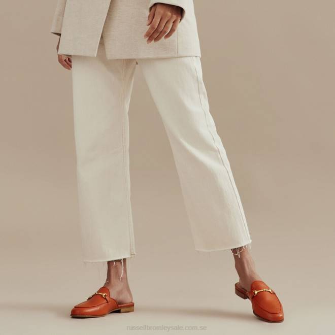 kvinnor orange Russell And Bromley loafermule rygglös loafer T4XZ237