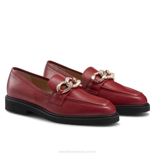 kvinnor röd Russell And Bromley cleopatra 3 ring loafer T4XZ201