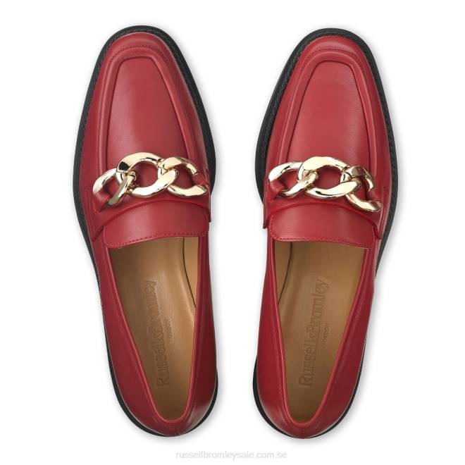 kvinnor röd Russell And Bromley cleopatra 3 ring loafer T4XZ201