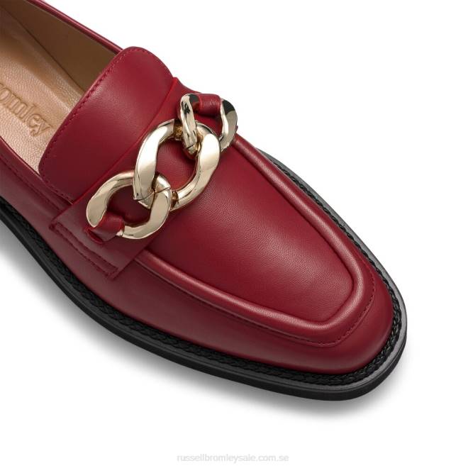 kvinnor röd Russell And Bromley cleopatra 3 ring loafer T4XZ201
