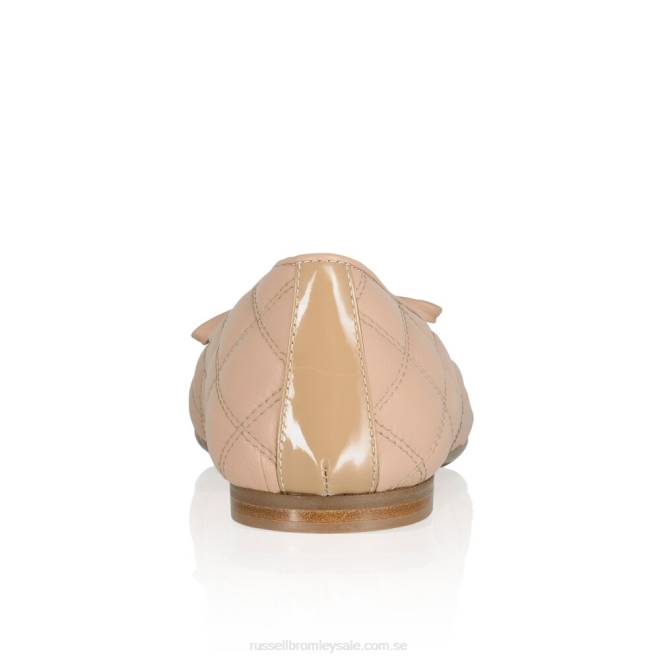 kvinnor rosa Russell And Bromley charmig quiltad balettplatta T4XZ244