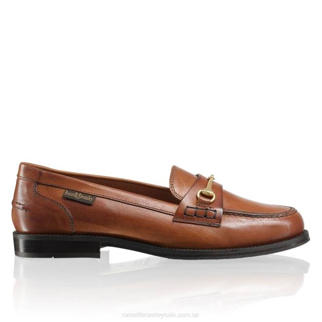 kvinnor solbränna Russell And Bromley brewster snaffle trim loafer T4XZ193