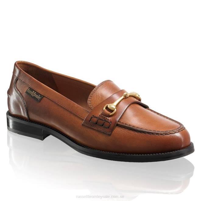 kvinnor solbränna Russell And Bromley brewster snaffle trim loafer T4XZ193