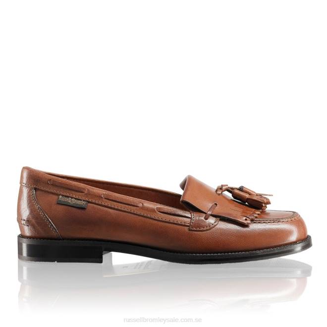 kvinnor solbränna Russell And Bromley chester tofs loafer T4XZ191