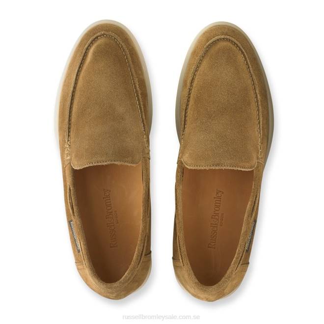 kvinnor solbränna Russell And Bromley mjuk loafer hela dagen T4XZ215