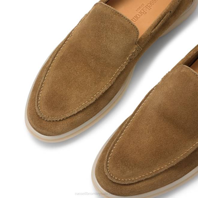 kvinnor solbränna Russell And Bromley mjuk loafer hela dagen T4XZ215