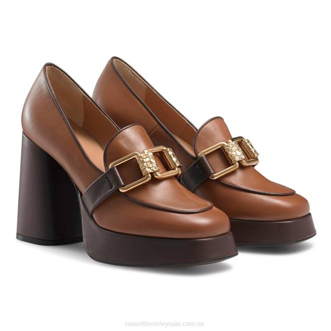 kvinnor solbränna Russell And Bromley runttheworld plattform loafer T4XZ107