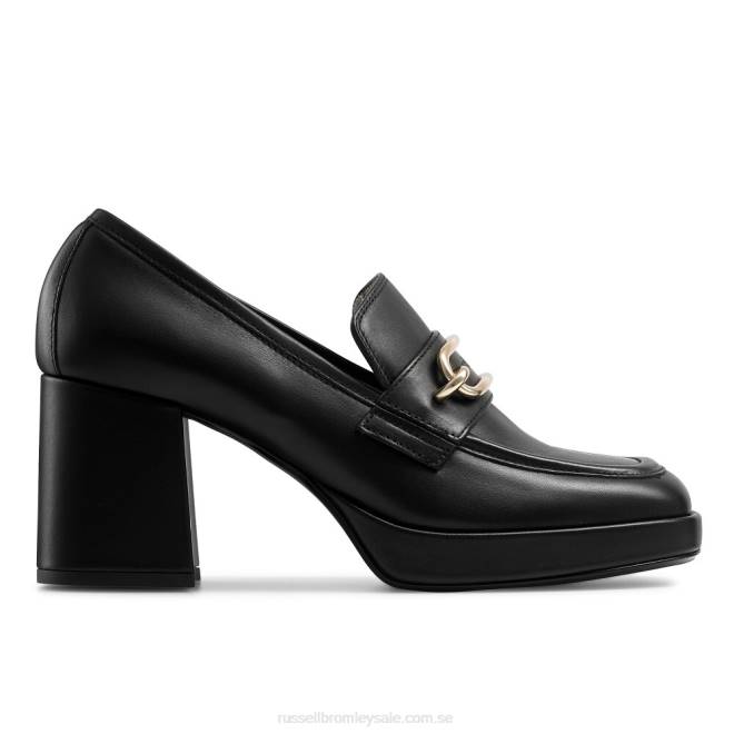 kvinnor svart Russell And Bromley blockform plattform loafer T4XZ110