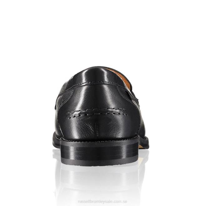 kvinnor svart Russell And Bromley brewster snaffle trim loafer T4XZ194