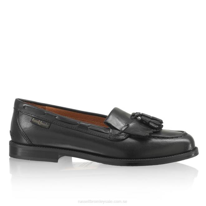 kvinnor svart Russell And Bromley chester tofs loafer T4XZ192