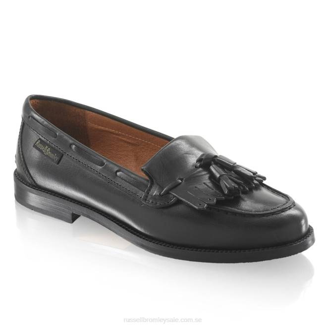 kvinnor svart Russell And Bromley chester tofs loafer T4XZ192