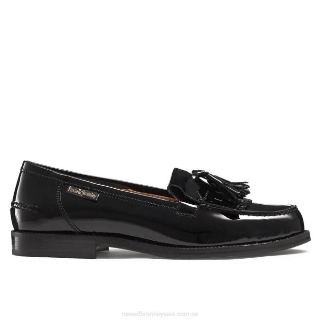 kvinnor svart Russell And Bromley chester tofs loafer T4XZ196