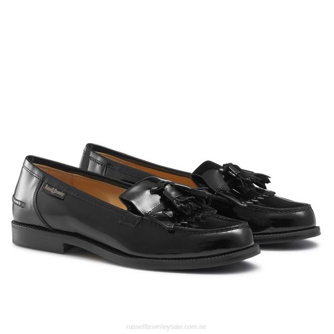 kvinnor svart Russell And Bromley chester tofs loafer T4XZ196