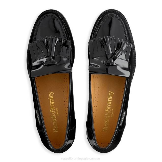 kvinnor svart Russell And Bromley chester tofs loafer T4XZ196