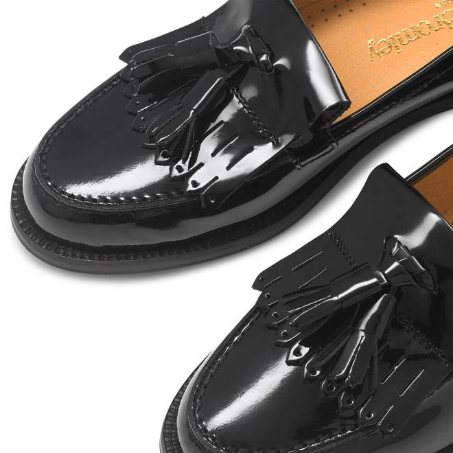 kvinnor svart Russell And Bromley chester tofs loafer T4XZ196