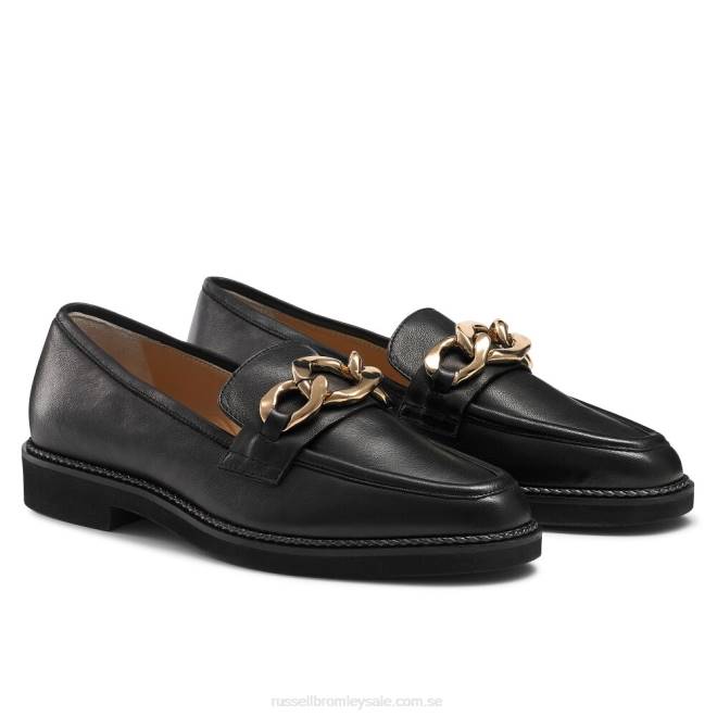 kvinnor svart Russell And Bromley cleopatra 3 ring loafer T4XZ200