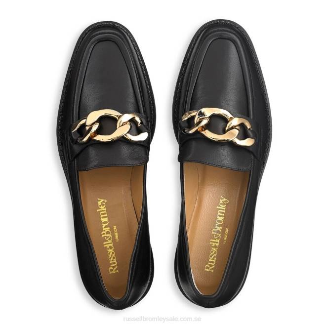 kvinnor svart Russell And Bromley cleopatra 3 ring loafer T4XZ200