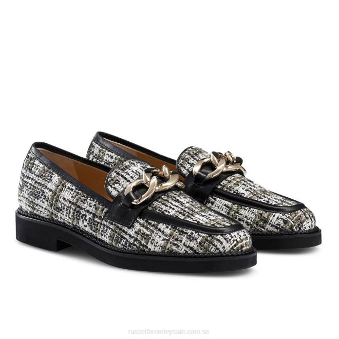 kvinnor svart Russell And Bromley cleopatra 3 ring loafer T4XZ205