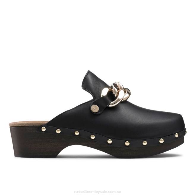 kvinnor svart Russell And Bromley dellabosco kedja sluten tå täppa T4XZ230