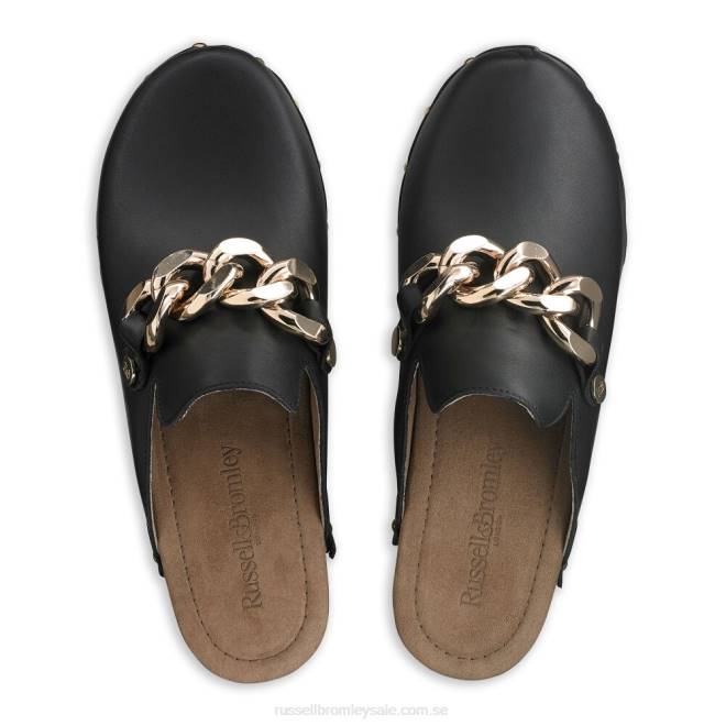 kvinnor svart Russell And Bromley dellabosco kedja sluten tå täppa T4XZ230