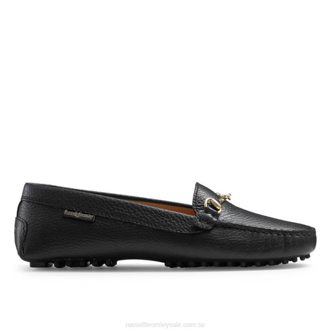 kvinnor svart Russell And Bromley förare för piazza snaffle trim T4XZ227