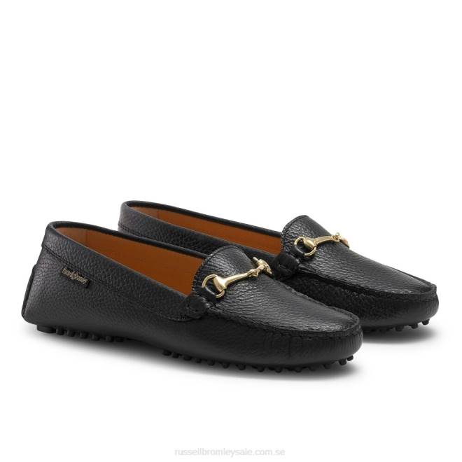 kvinnor svart Russell And Bromley förare för piazza snaffle trim T4XZ227