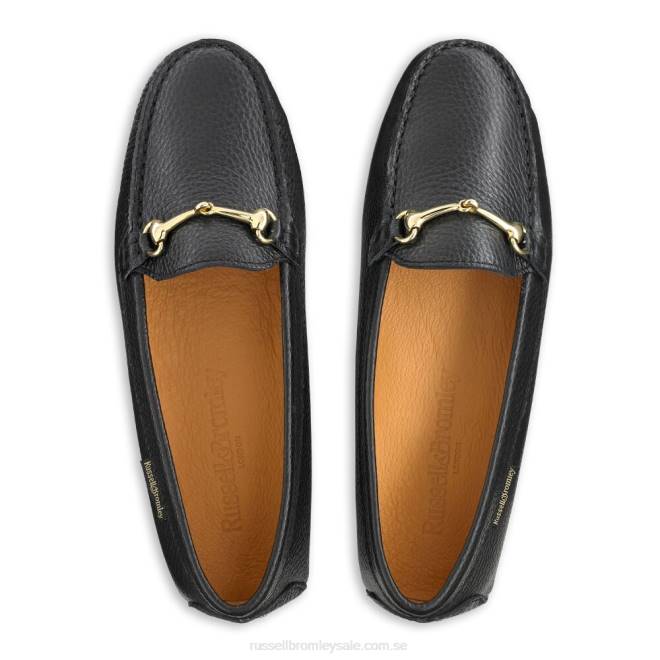 kvinnor svart Russell And Bromley förare för piazza snaffle trim T4XZ227