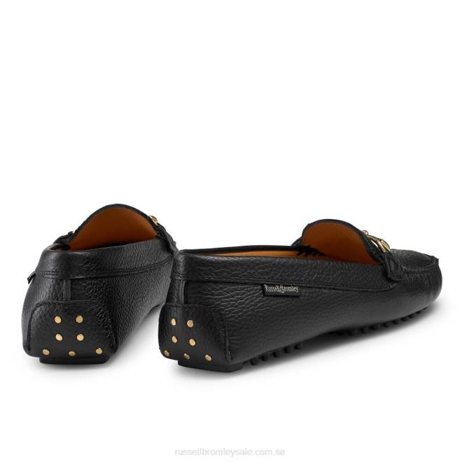 kvinnor svart Russell And Bromley förare för piazza snaffle trim T4XZ227