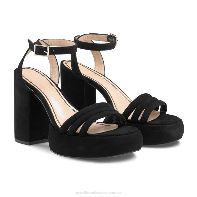 kvinnor svart Russell And Bromley godis rörformig extrem plattform T4XZ418