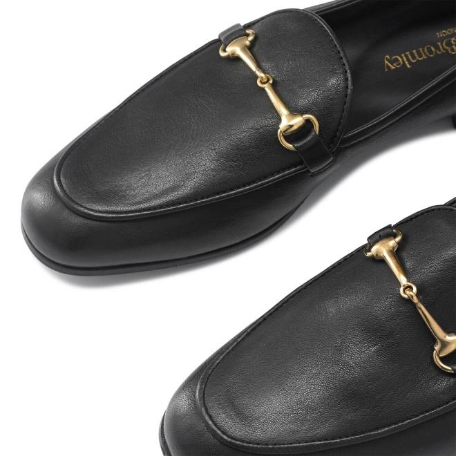kvinnor svart Russell And Bromley loafer snaffle loafer T4XZ204