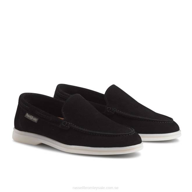kvinnor svart Russell And Bromley mjuk loafer hela dagen T4XZ217