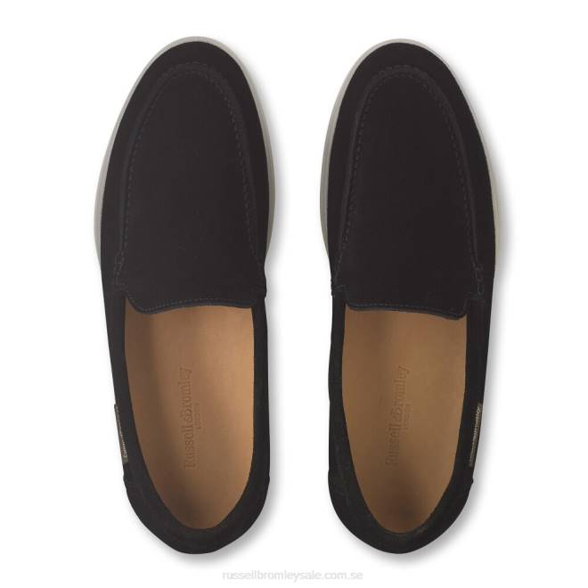 kvinnor svart Russell And Bromley mjuk loafer hela dagen T4XZ217
