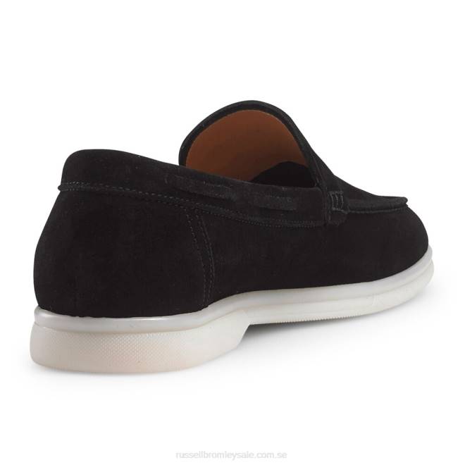 kvinnor svart Russell And Bromley mjuk loafer hela dagen T4XZ217