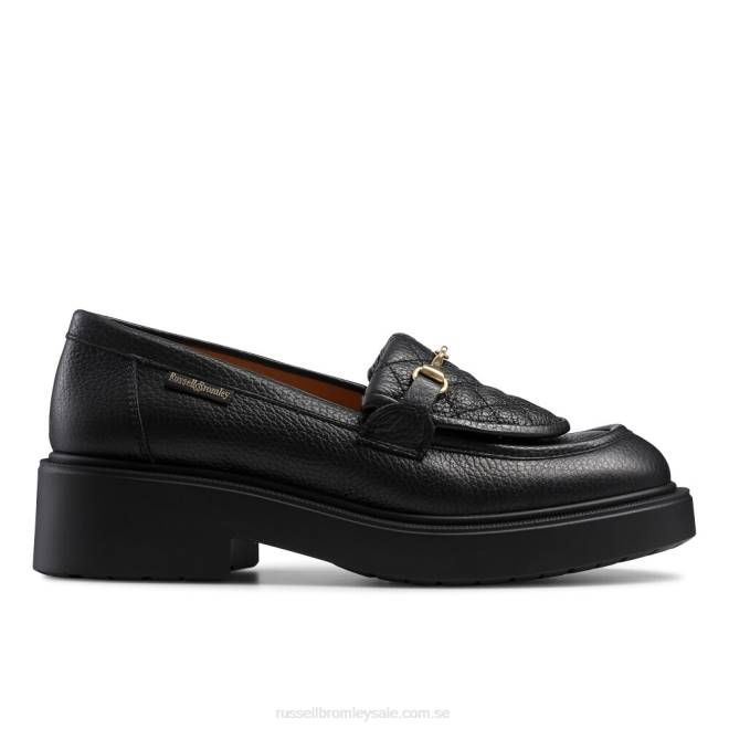 kvinnor svart Russell And Bromley moln quiltad snaffle loafer T4XZ197