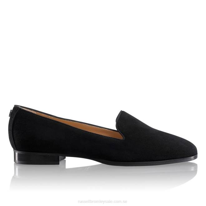 kvinnor svart Russell And Bromley rökande toffelklänning platt T4XZ220
