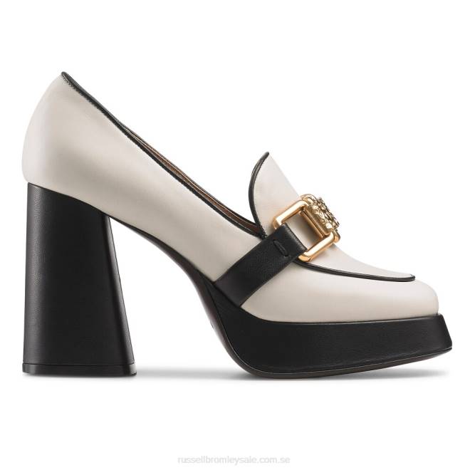 kvinnor vit Russell And Bromley runttheworld plattform loafer T4XZ108