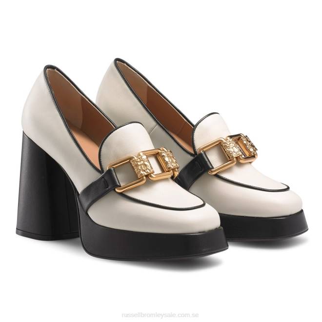 kvinnor vit Russell And Bromley runttheworld plattform loafer T4XZ108