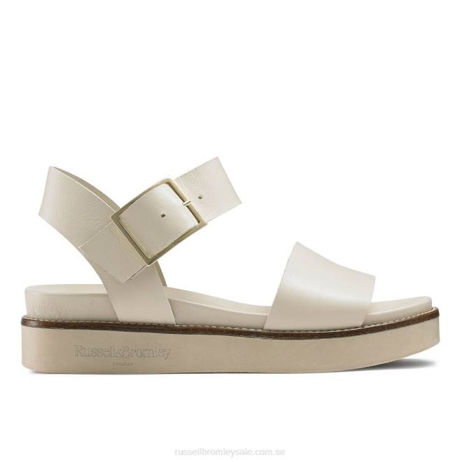 kvinnor elfenben Russell And Bromley boston sportig platt sandal T4XZ380