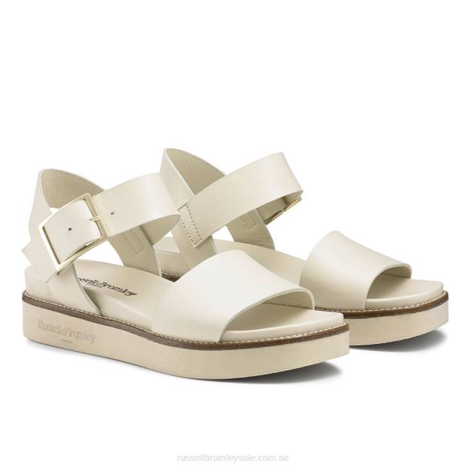 kvinnor elfenben Russell And Bromley boston sportig platt sandal T4XZ380