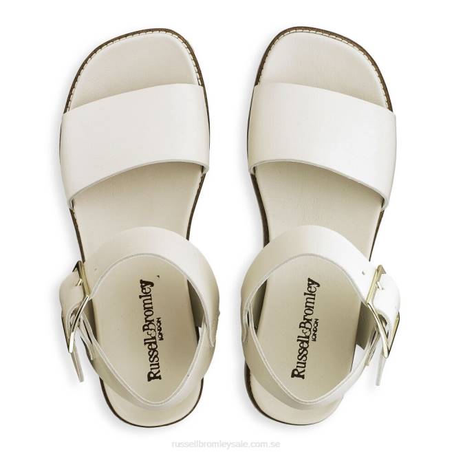 kvinnor elfenben Russell And Bromley boston sportig platt sandal T4XZ380