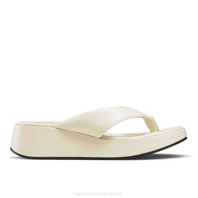 kvinnor elfenben Russell And Bromley hoxton tåpost plattformad sandal T4XZ412