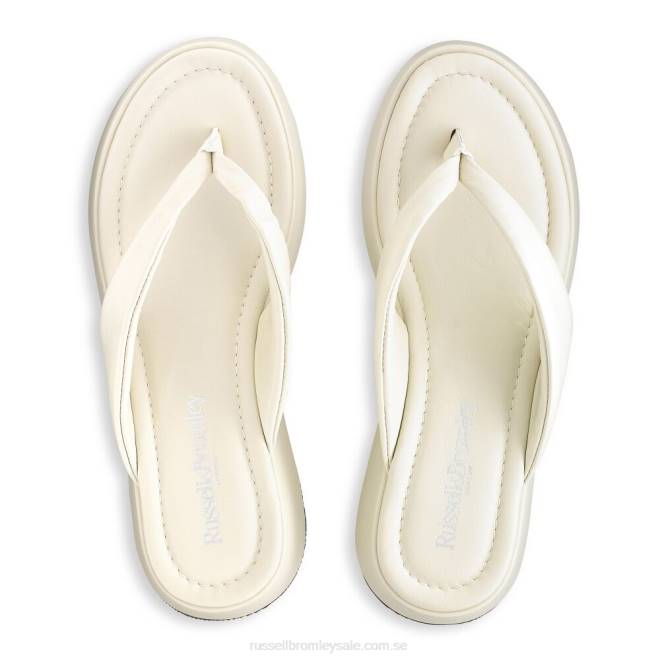 kvinnor elfenben Russell And Bromley hoxton tåpost plattformad sandal T4XZ412