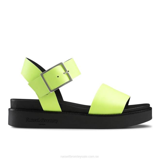 kvinnor gul Russell And Bromley boston sportig platt sandal T4XZ388