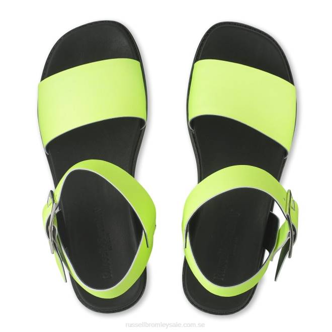 kvinnor gul Russell And Bromley boston sportig platt sandal T4XZ388