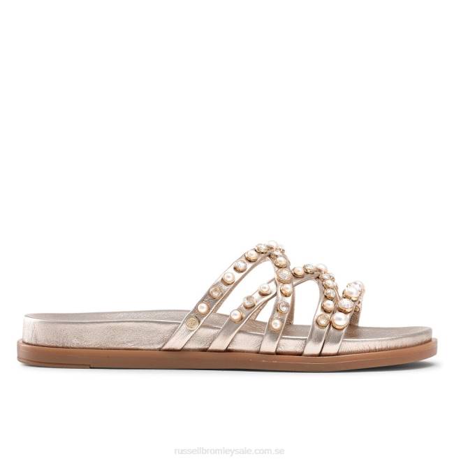 kvinnor guld Russell And Bromley fancy utsmyckad mula T4XZ405