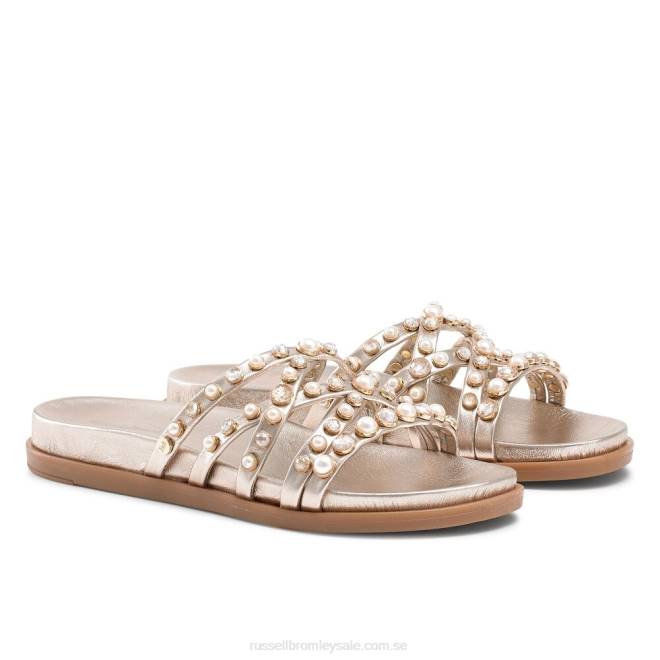 kvinnor guld Russell And Bromley fancy utsmyckad mula T4XZ405