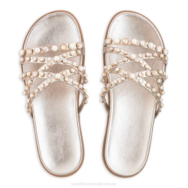 kvinnor guld Russell And Bromley fancy utsmyckad mula T4XZ405