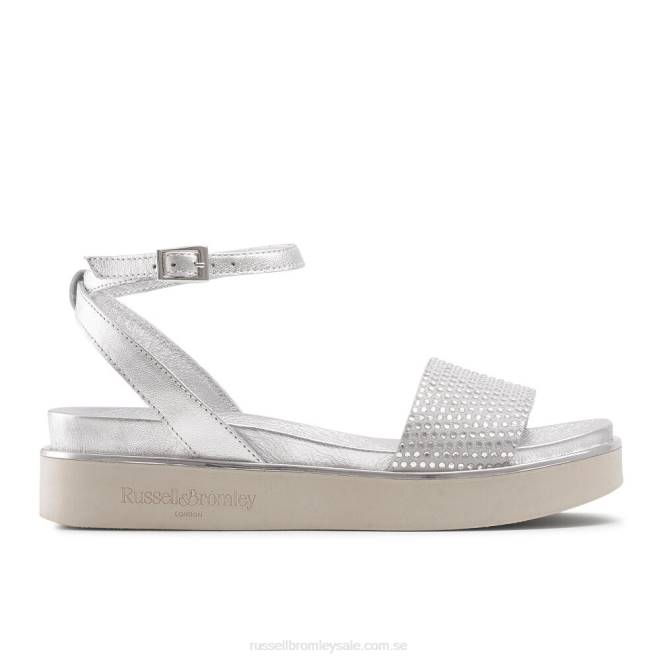 kvinnor metallisk Russell And Bromley miami diamante fotbäddssandal T4XZ403