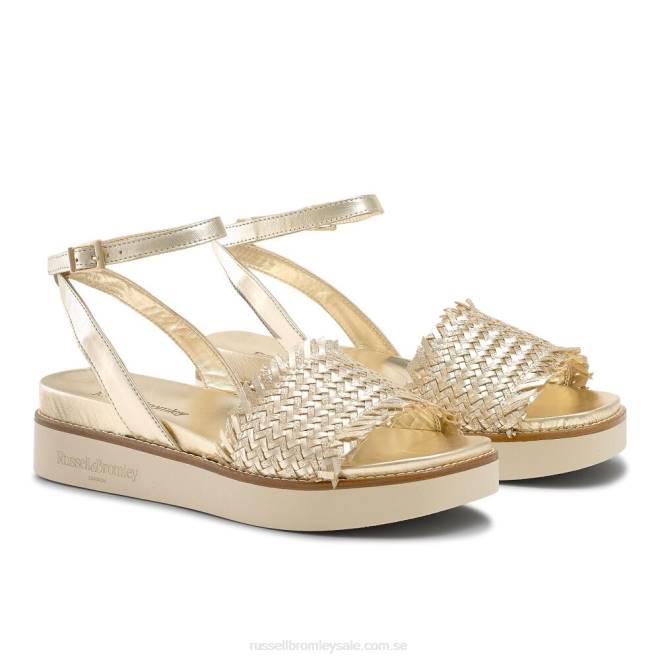kvinnor metallisk Russell And Bromley orlando vävd fotbäddssandal T4XZ379